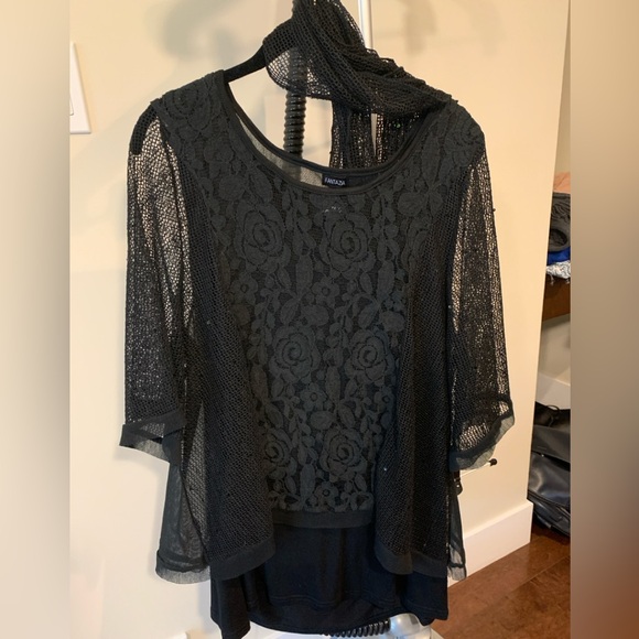 S2- Fantazia Blouse& Scarf - Picture 1 of 6